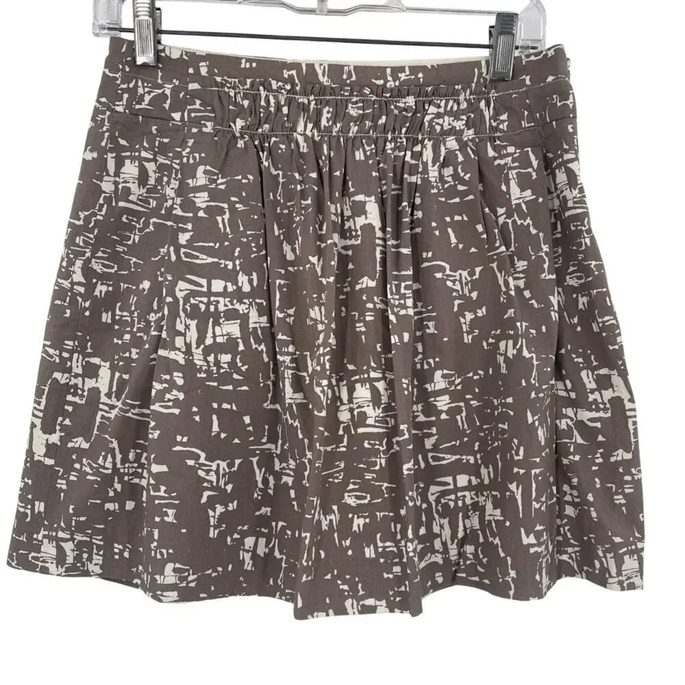 ✨NWT J. Crew Abstract Geometric Print Mini Skirt size 4 Small pockets!